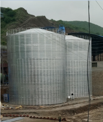 竹山粮食钢板仓的安装全过程不用热焊接